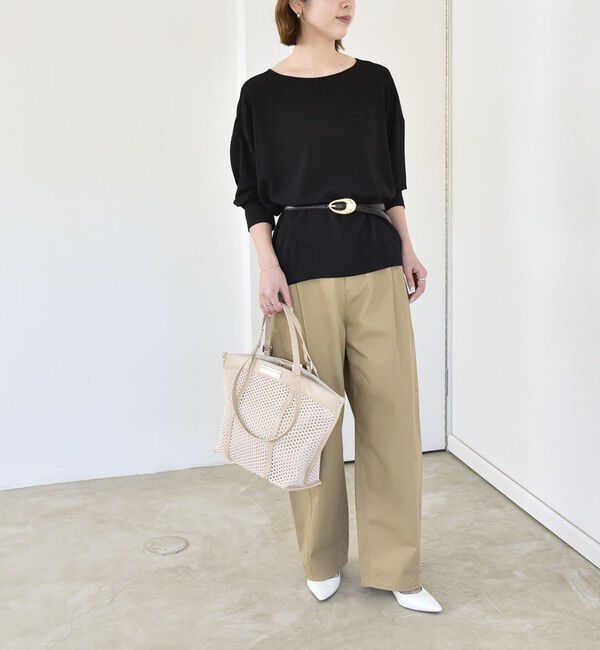 quaranciel「quaranciel:〈洗濯機可能〉ジョーゼット ニュアンス  T-ブラウス」|シャツ・ブラウス|