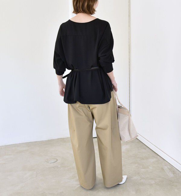 quaranciel「quaranciel:〈洗濯機可能〉ジョーゼット ニュアンス  T-ブラウス」|シャツ・ブラウス|