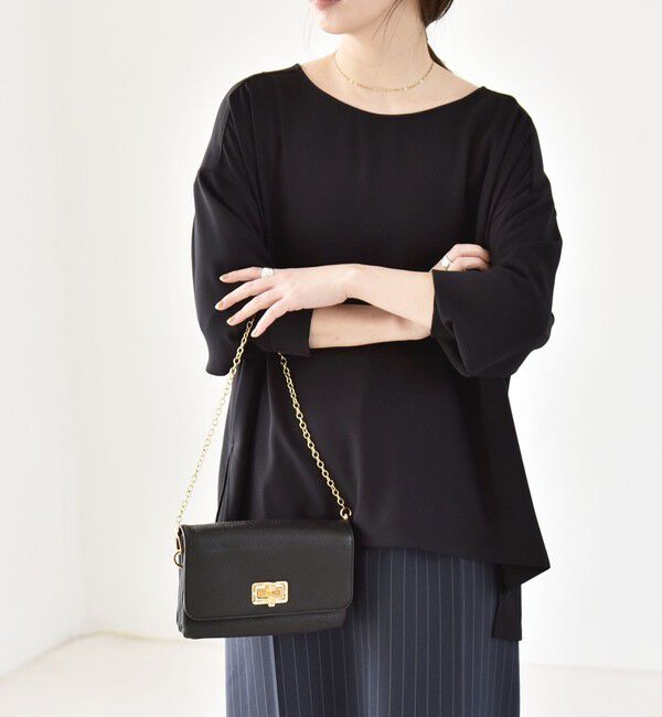 quaranciel「quaranciel:〈洗濯機可能〉ジョーゼット ニュアンス  T-ブラウス」|シャツ・ブラウス|