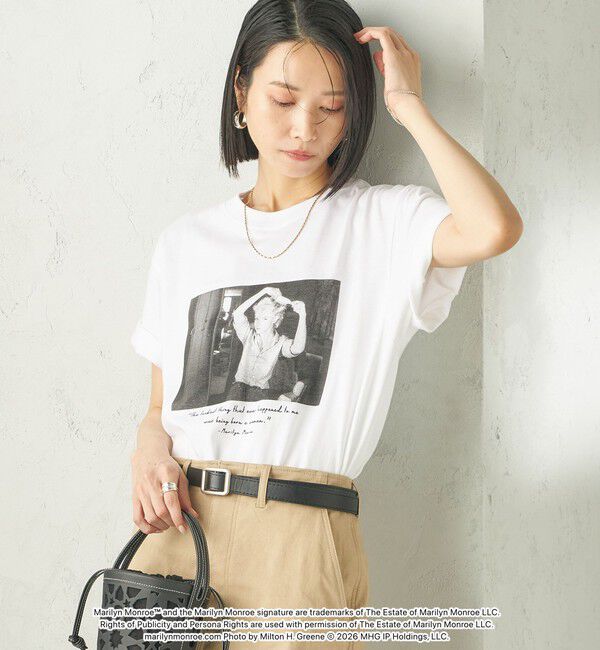 SHIPS for women「《追加予約》【SHIPS別注】Marilyn Monroe / フォト TEE」|Tシャツ・カットソー|