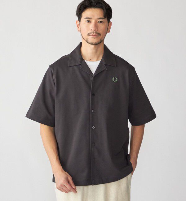SHIPS「【SHIPS別注】FRED PERRY: ワンポイント ロゴ ピケ オープンカラーシャツ」|シャツ・ブラウス|