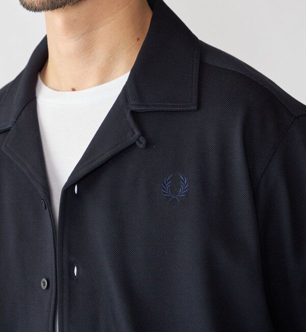 SHIPS「【SHIPS別注】FRED PERRY: ワンポイント ロゴ ピケ オープンカラーシャツ」|シャツ・ブラウス|