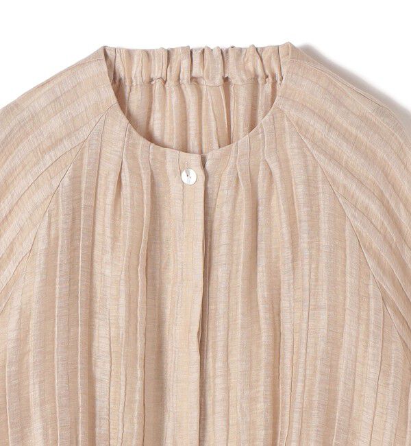 SHIPS for women「【SHIPS別注】assiette: 〈手洗い可能〉麻 ナイロン ジャカード ブラウス」|シャツ・ブラウス|