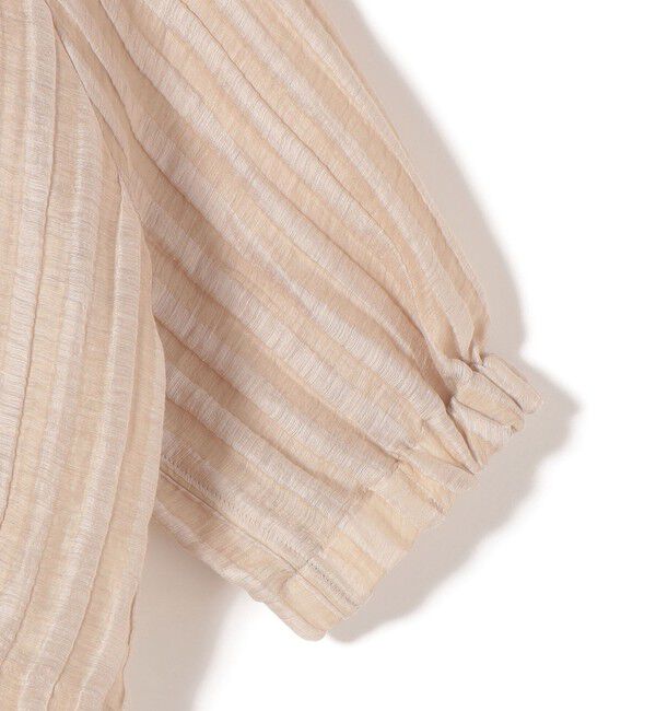 SHIPS for women「【SHIPS別注】assiette: 〈手洗い可能〉麻 ナイロン ジャカード ブラウス」|シャツ・ブラウス|