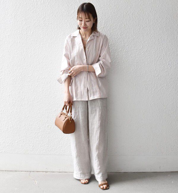 SHIPS any「《予約》SHIPS any:〈洗濯機可能〉マルチストライプ パジャマ シャツ」|シャツ・ブラウス|