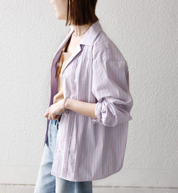 SHIPS any「《予約》SHIPS any:〈洗濯機可能〉マルチストライプ パジャマ シャツ」|シャツ・ブラウス|