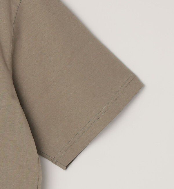 SHIPS any「SHIPS any:〈接触冷感/遮熱/UVカット〉COOL TOUCH スムース デザイン リブ セミ モックネック Tシャツ◆」|Tシャツ・カットソー|