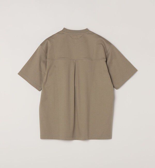 SHIPS any「SHIPS any:〈接触冷感/遮熱/UVカット〉COOL TOUCH スムース デザイン リブ セミ モックネック Tシャツ◆」|Tシャツ・カットソー|