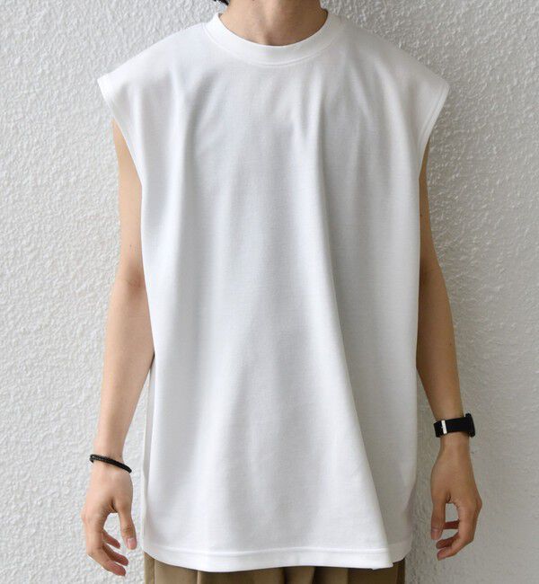 SHIPS any「【WEB限定】SHIPS any:〈接触冷感〉COOL TOUCH スムース リラックス ノースリーブ Tシャツ 26SS◆」|Tシャツ・カットソー|