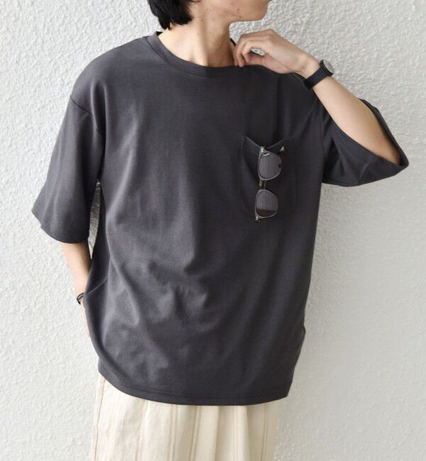 SHIPS any「SHIPS any:〈接触冷感〉COOL TOUCH スムース リラックス ポケット Tシャツ 26SS◆」|Tシャツ・カットソー|