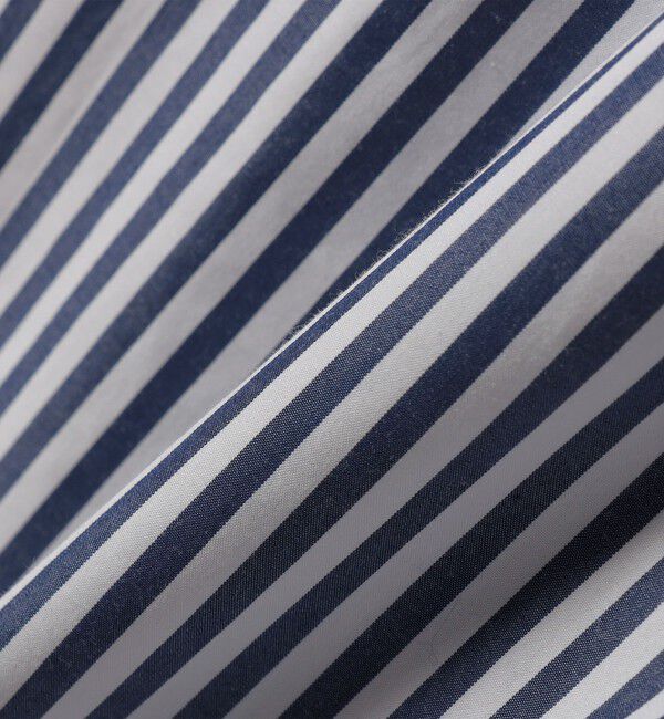 SHIPS for women「〈手洗い可能〉無地 / ストライプ サイド スリット スキッパー コットン シャツ 2」|シャツ・ブラウス|