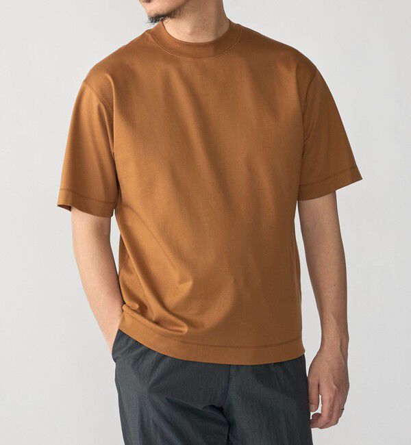 SHIPS「SHIPS: MADE IN JAPAN クルーネック ハイゲージ ポンチ ライト Tシャツ」|Tシャツ・カットソー|キャメル