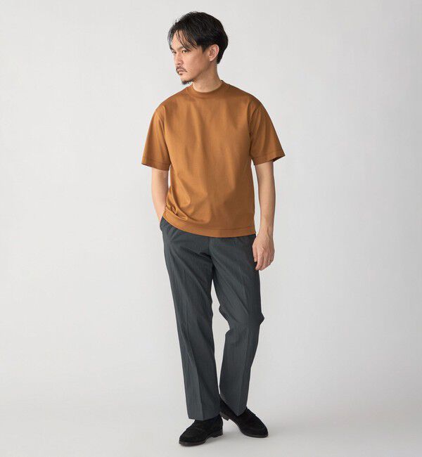 SHIPS「SHIPS: MADE IN JAPAN クルーネック ハイゲージ ポンチ ライト Tシャツ」|Tシャツ・カットソー|