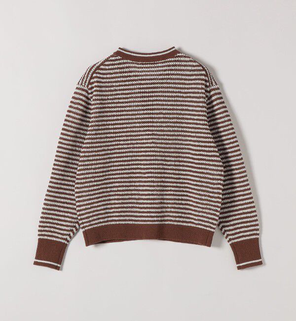 quaranciel「《予約》quaranciel: ボーダー クルーネック メタルボタン ニット カーディガン」|カーディガン|