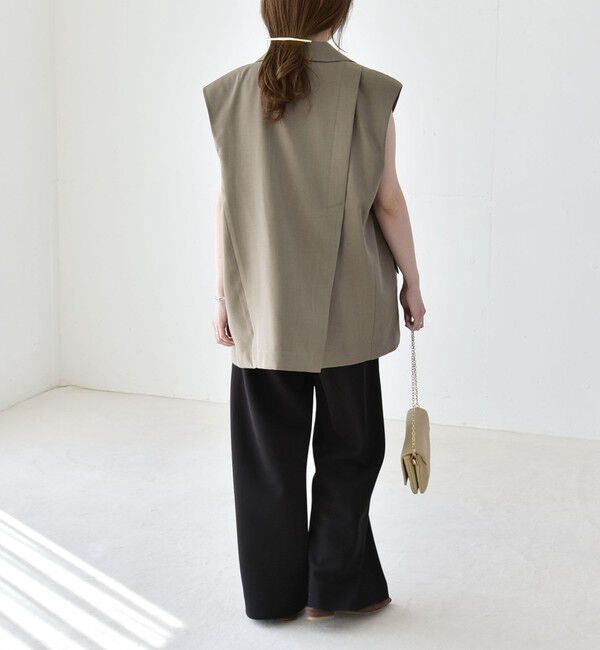 quaranciel「《予約》quaranciel: リネン ミックス テーラード オーバー ジレ」|ベスト・ジレ|