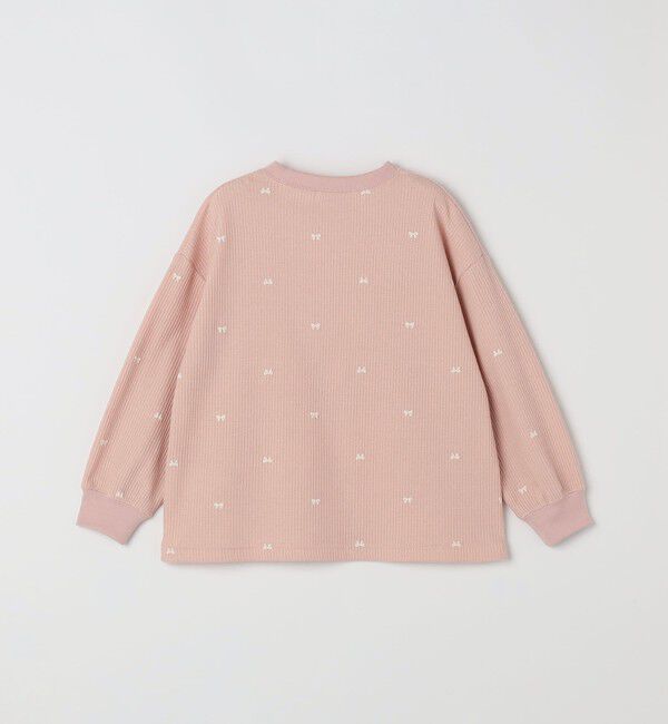 SHIPS any「SHIPS any:〈洗濯機可能〉ワッフル リボン クルーネック プルオーバー<KIDS>」|Tシャツ・カットソー|
