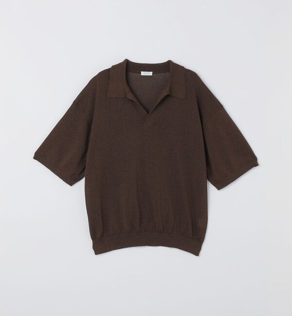 SHIPS「【City Ambient Products別注】crepuscule: WASHI SKIPPER ニットポロ」|ポロシャツ|ブラウン