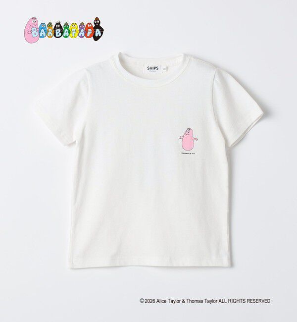 SHIPS Colors 「SHIPS Colors:〈洗濯機可能〉90～140cm / バーバパパ コラボ プリント Tシャツ」|Tシャツ・カットソー|ホワイト