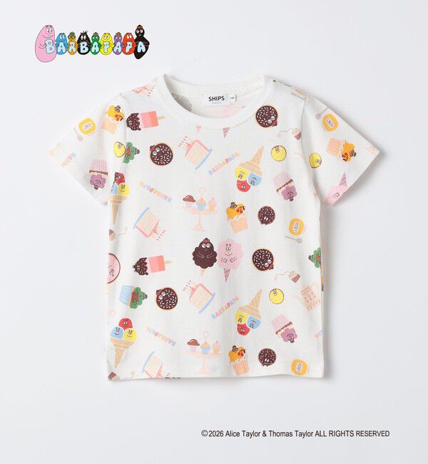 SHIPS Colors 「SHIPS Colors:〈洗濯機可能〉90～140cm / バーバパパ コラボ プリント Tシャツ」|Tシャツ・カットソー|ストーン