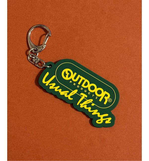 OUTDOOR PRODUCTS Usual Things「ラバー LOGO KEY HOLDER」|キーケース|グリーン