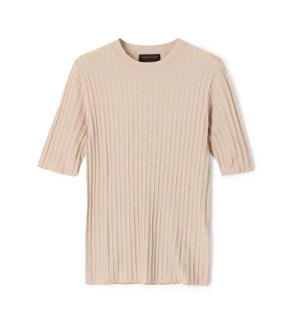 TOMORROWLAND collection「カシミヤシルクリブ ハーフスリーブプルオーバー」|ニット・セーター|41 ライトベージュ