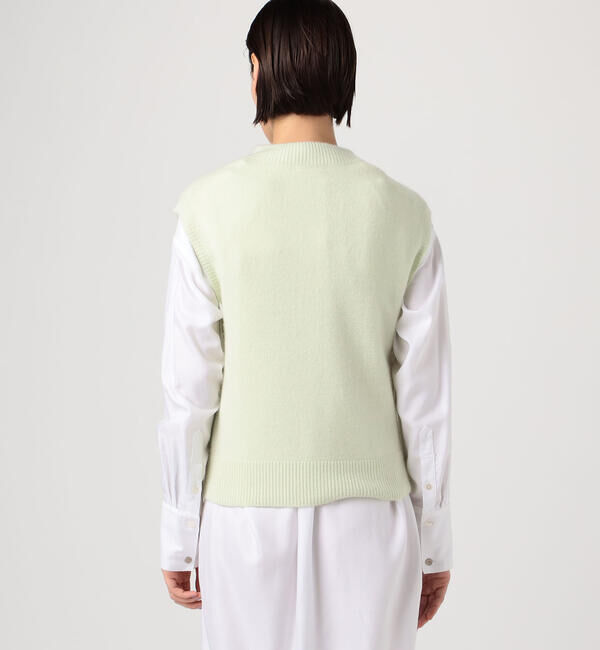 DES PRES「フラッフィーニット ビルドネックベスト」|ニット・セーター|