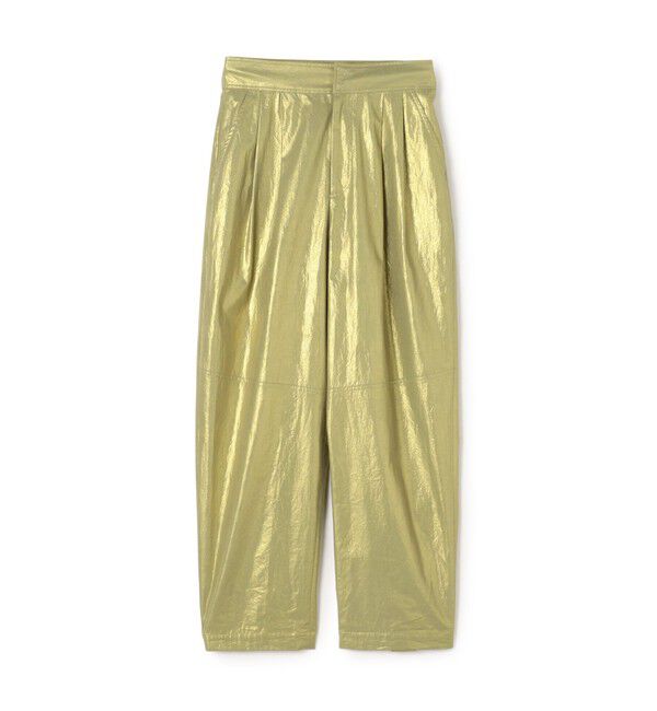 MACPHEE「ホイルプリント タックテーパードパンツ」|その他|91 ゴールド