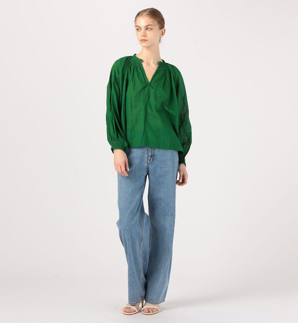 TOMORROWLAND BUYING WEAR「ne Quittez pas コットンボイル スモッキングブラウス」|シャツ・ブラウス|