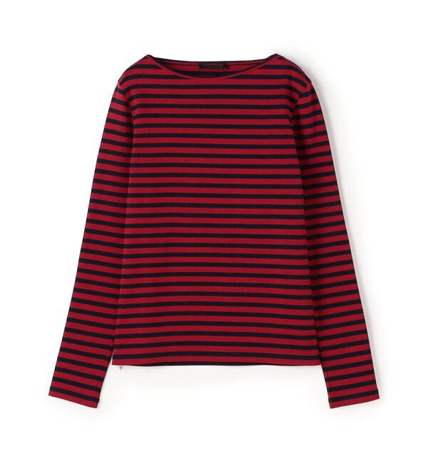 TOMORROWLAND collection「コットンフライスボーダー ロングスリーブプルオーバー」|Tシャツ・カットソー|36 レッド系