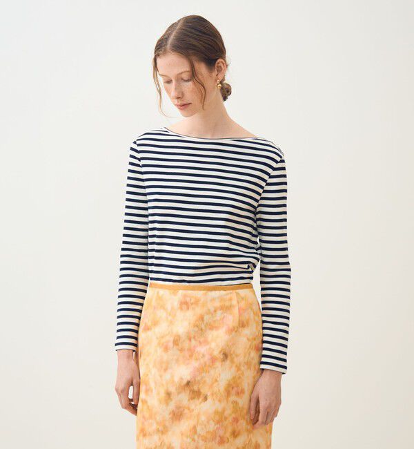 TOMORROWLAND collection「コットンフライスボーダー ロングスリーブプルオーバー」|Tシャツ・カットソー|