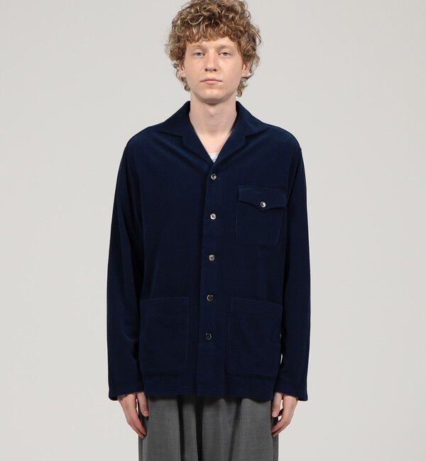 TOMORROWLAND MENS「スビンコットンパイル オープンカラーシャツブルゾン」|シャツ・ブラウス|