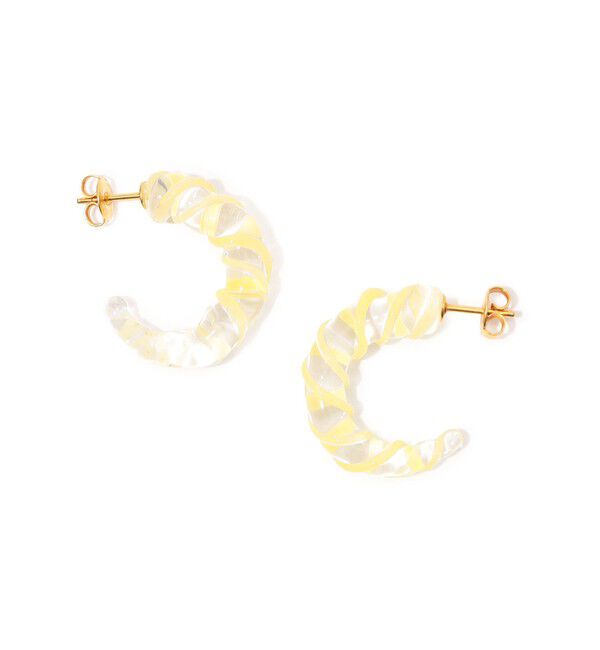 TOMORROWLAND GOODS「LEVENS JEWELS ツイストミニフープピアス」|ピアス|24 イエロー系