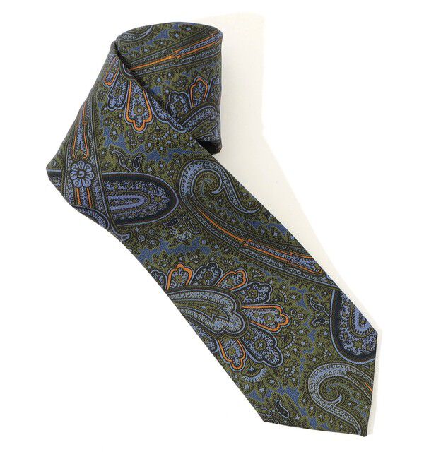 TOMORROWLAND GOODS「TOMORROWLAND シルク ペイズリーネクタイ」|ネクタイ・蝶ネクタイ|56 カーキ系