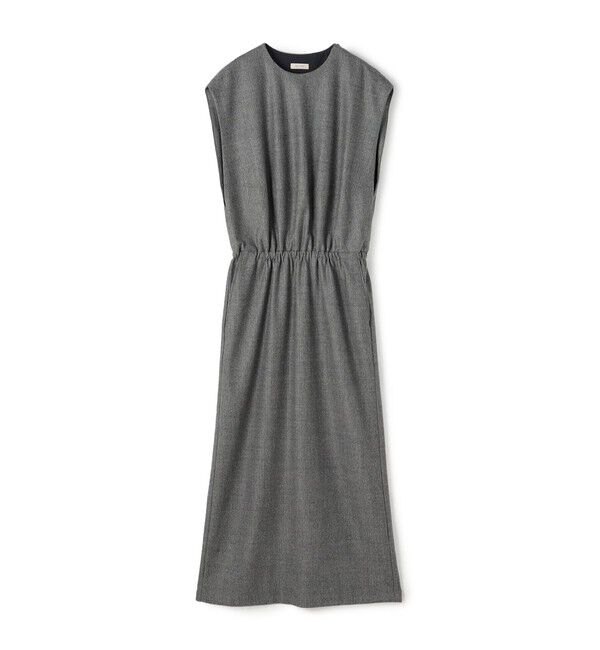 DES PRES「ウールサキソニーストレッチ ウエストギャザーワンピース」|ワンピース|14 グレー系
