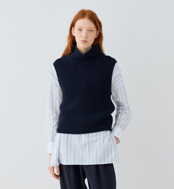 GALERIE VIE「コットンスピンテープ オフネックベスト」|ベスト・ジレ|