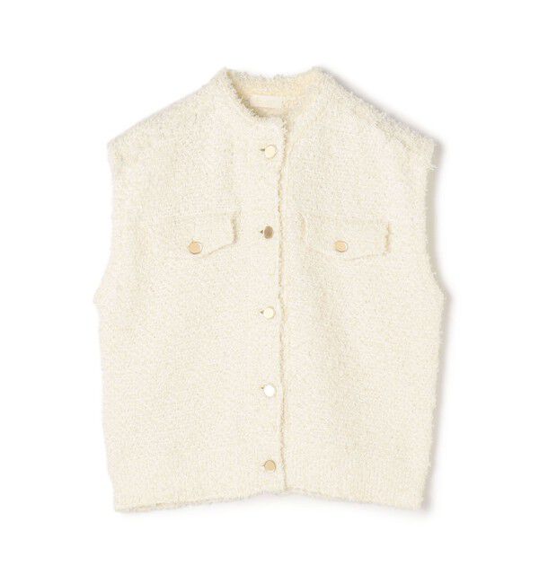 Ballsey「ミックスツイード クルーネックベスト」|ベスト・ジレ|11 ホワイト
