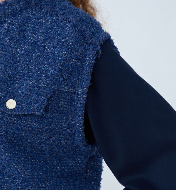 Ballsey「ミックスツイード クルーネックベスト」|ベスト・ジレ|