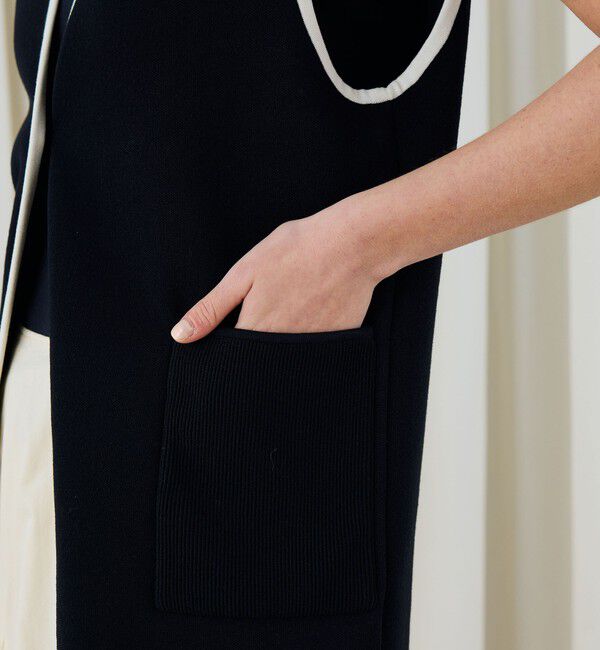 DES PRES「レーヨンナイロンダブルフェイス Vネックジレ」|ベスト・ジレ|