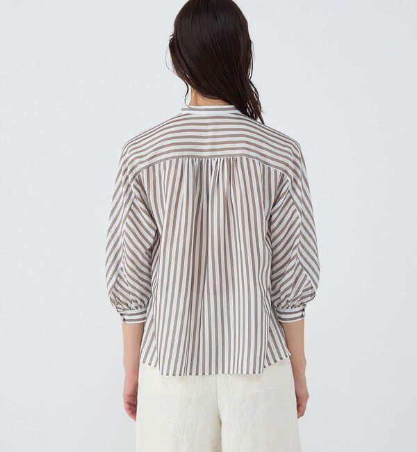 TOMORROWLAND collection「トラックストライプ ヨークスリーブブラウス」|シャツ・ブラウス|