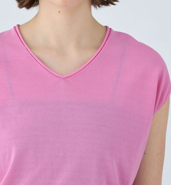 Ballsey「サスティナブルコットンナイロン Vネックノースリーブプルオーバー」|ニット・セーター|