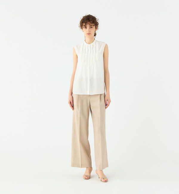 TOMORROWLAND collection「コットンシルクソフトローン ノースリーブブラウス」|シャツ・ブラウス|