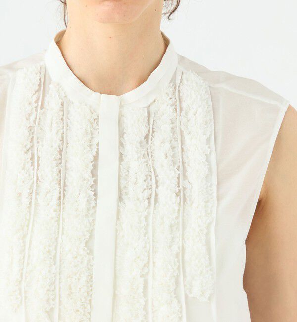 TOMORROWLAND collection「コットンシルクソフトローン ノースリーブブラウス」|シャツ・ブラウス|