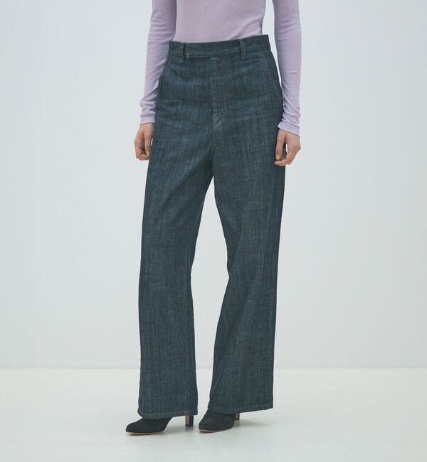 MACPHEE「インディゴデニム ストレートパンツ」|デニム|