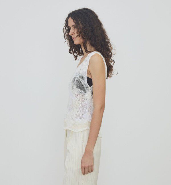 DES PRES「ハンドニット ノースリーブプルオーバー」|ニット・セーター|