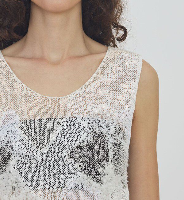 DES PRES「ハンドニット ノースリーブプルオーバー」|ニット・セーター|