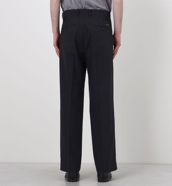 TOMORROWLAND MENS「ポリエステルウールトロピカル 2タックワイドストレートアジャスターパンツ」|スラックス|