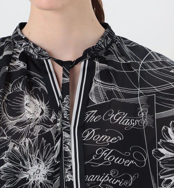 Ballsey「【別注】manipuri for Ballsey Glass dome Flower ボウタイブラウス」|シャツ・ブラウス|