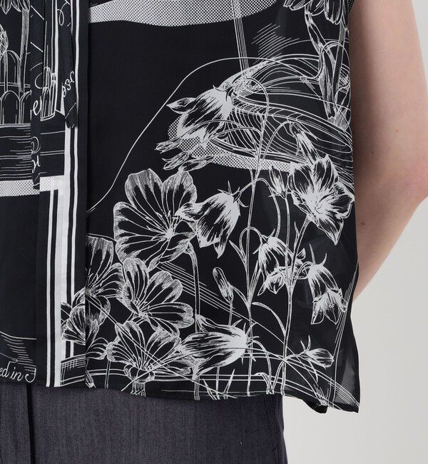 Ballsey「【別注】manipuri for Ballsey Glass dome Flower ボウタイブラウス」|シャツ・ブラウス|