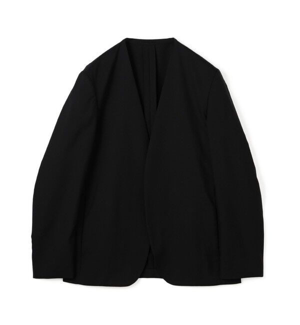 Edition「Super120's ウォッシャブルウール ノーカラージャケット」|ノーカラージャケット|19 ブラック