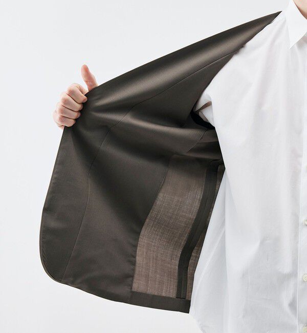 Edition「Super120's ウォッシャブルウール ノーカラージャケット」|ノーカラージャケット|